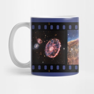 NASA JWST images in the form of the filmstrip Mug